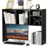 VEVOR Desktop Bookshelf Black 1 Tier Storage Organizer 94x24x73 cm for Office  Home