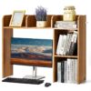 VEVOR 2 Tier Wooden Desktop Bookshelf Organizer