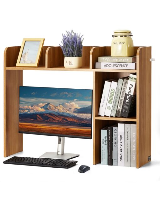 VEVOR 2 Tier Wooden Desktop Bookshelf Organizer