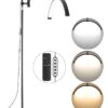 Dimmable LED Half Moon Floor Lamp  Adjustable 360° Lash Light for Estheticians