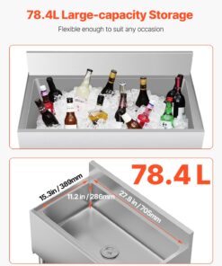 Stainless Steel with Sliding Lid & Backsplash