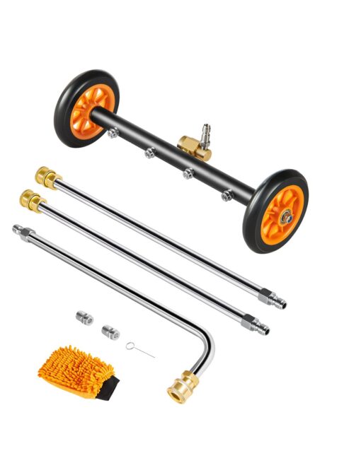 VEVOR 40 cm Pressure Washer Undercarriage Cleaner with 2 Wheels Extended Wands