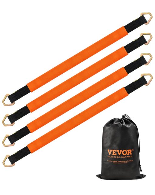 VEVOR Heavy Duty Axle Straps 5 cm x 98 cm with D Rings