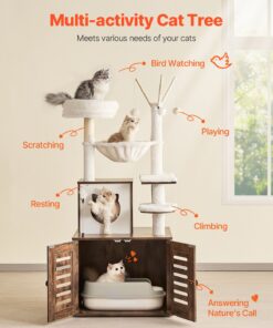 Multi-Level Tower with Sisal Posts & Hammock