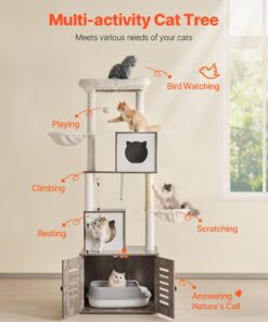 Multi-Level Tower with Sisal Posts & Hammock