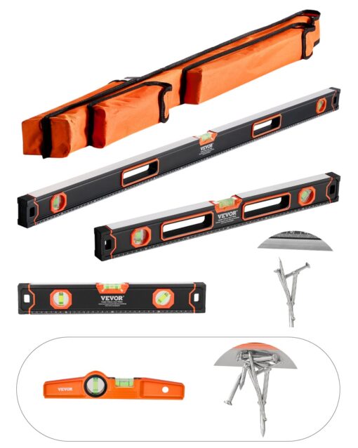 VEVOR 4 Piece Torpedo Level Set 120604025 cm