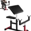 VEVOR Adjustable Preacher Curl Bench for Barbell  Dumbbell Bicep Workouts