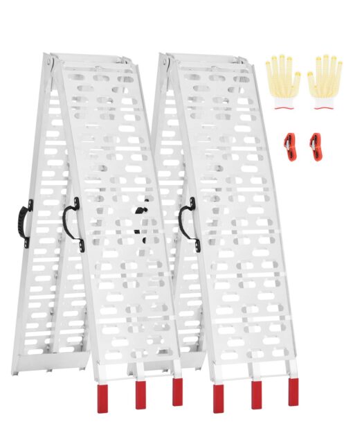 VEVOR 680 kg Aluminum Loading Ramps 2Pcs Heavy Duty Folding Ramps with Handles for ATVs