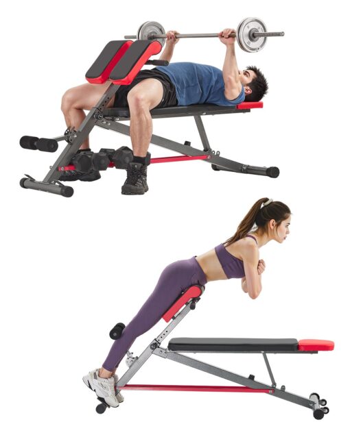 VEVOR Adjustable Roman Chair Back Extension Bench