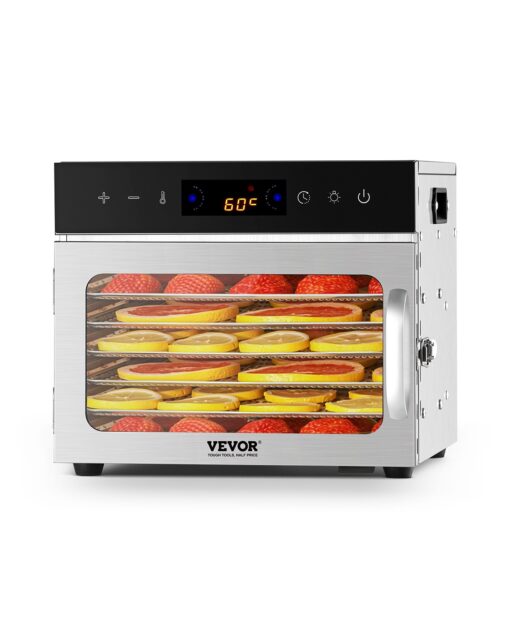 VEVOR 6 Tray Stainless Steel Food Dehydrator