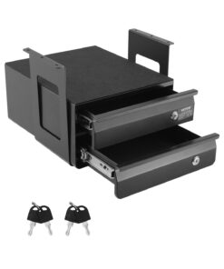 VEVOR 2-Drawer 33 cm Lockable Under-Desk Organizer with Slide-Out Storage