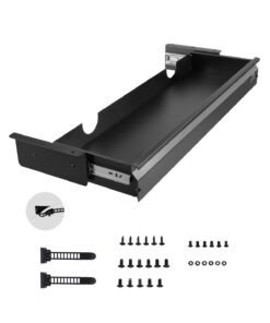 VEVOR 84 cm Under Desk Drawer & Keyboard Tray – Slide-Out Metal Organizer for Home & Office