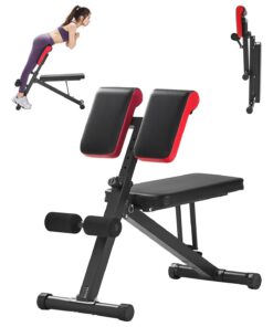 VEVOR Adjustable Foldable Roman Chair Hyperextension Bench