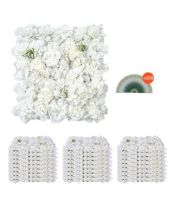 VEVOR 3D Artificial Flower Wall Panels 24 PCS 38x38 cm Floral Backdrop for Weddings & Events