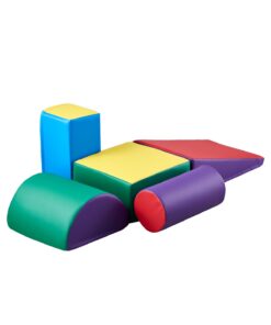 VEVOR 5-Piece Foam Climbing Blocks for Toddlers & Preschoolers – Soft Play Set for Motor Skills & Creativity