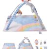 VEVOR Baby Play Gym Kilimėlis Kosmoso Tematikos Veiklos Kilimėlis su 6 Jutimo Žaislai