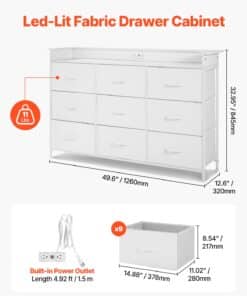 White – Tall Storage Organizer for Bedroom & Closet