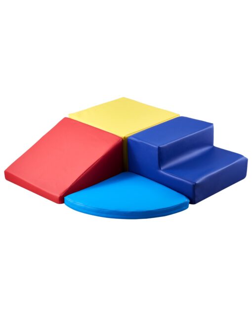 VEVOR 4 Piece Soft Foam Climbing Blocks for Toddlers Educational Indoor Playset for Motor Skills Imaginative Play