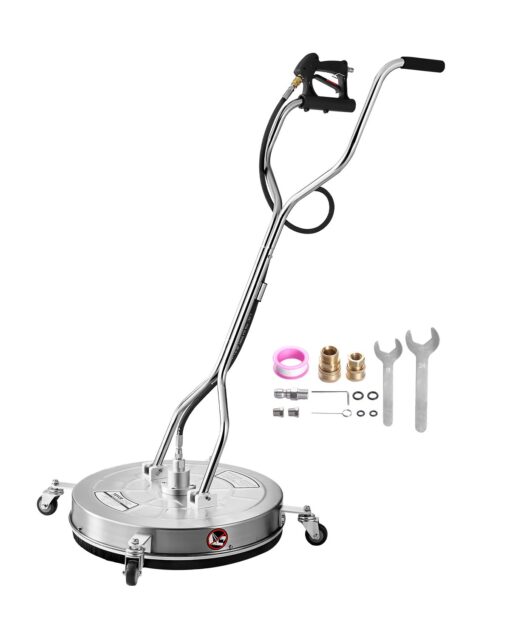 VEVOR 61cm Pressure Washer Surface Cleaner with Wheels Dual Handle