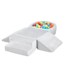 VEVOR 5-Piece Soft Foam Climbing Blocks with Ball Pit for Toddlers – Washable