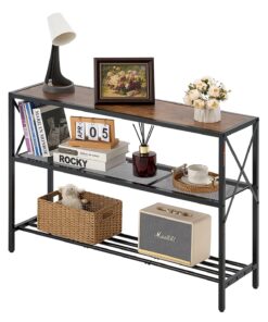 VEVOR 3-Tier Narrow Console Table 106x29.5x73.5 cm – Sofa Table for Entryway