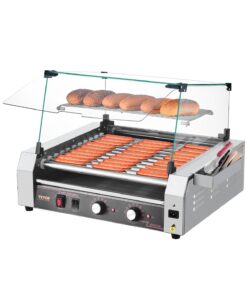 VEVOR Electric Hot Dog Roller Grill with 11 Rollers for 30 Hot Dogs