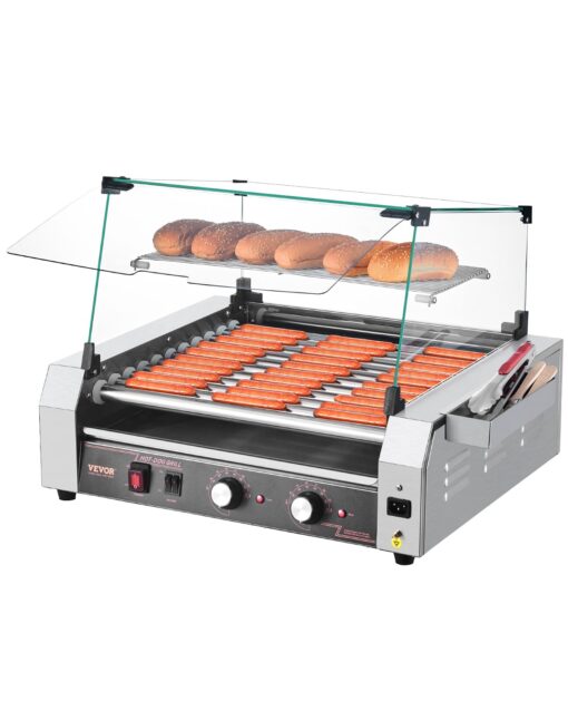 VEVOR Electric Hot Dog Roller Grill with 11 Rollers for 30 Hot Dogs