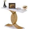 VEVOR 100 cm Narrow Console Table with Metal Frame for Entryway