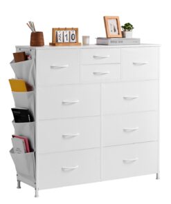 VEVOR 10-Drawer Fabric Dresser with Steel Frame