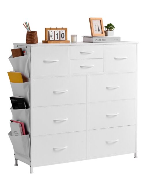 VEVOR 10 Drawer Fabric Dresser with Steel Frame