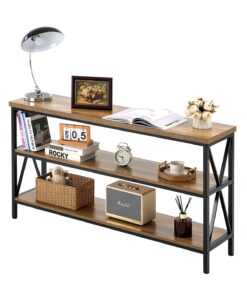 VEVOR 140 cm Narrow Console Sofa Table with Metal Frame – Entryway & Living Room Furniture