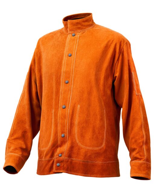 VEVOR Flame Resistant Welding Jacket XL Heavy Duty Cowhide Leather