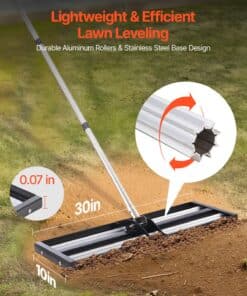 Heavy-Duty Steel & Aluminum Yard Tool for Garden & Lawn Care