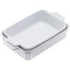 VEVOR 2 Piece Ceramic Baking Dish Set  Deep Rectangular Bakeware for Oven  Microwave