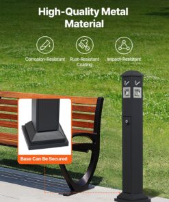 Устойчивая к Атмосферным воздействиям Металлическая Пепельница с 4 Отверстиями