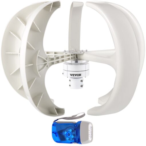 600W 12V Vertical Axis Wind Turbine Generator with 5 Nylon Blades for Home Outdoor Use