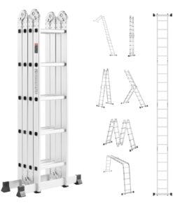 VEVOR 7-in-1 Multi-Purpose Aluminum Folding Ladder