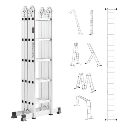 VEVOR 7 in 1 Multi Purpose Aluminum Folding Ladder