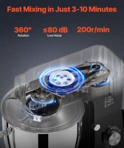 1400W Electric Dough Mixer with 6+P Speeds