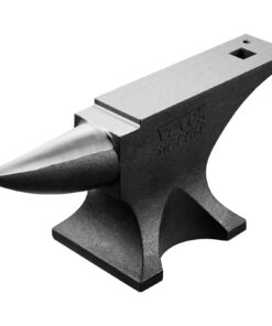 VEVOR 50 kg Cast Steel Blacksmith Anvil with Single Round Horn & Cutting Table