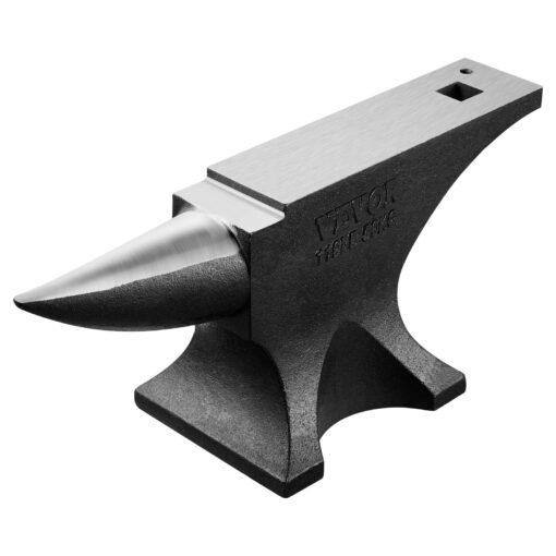 VEVOR 50 kg Cast Steel Blacksmith Anvil with Single Round Horn Cutting Table