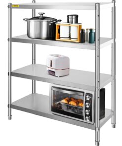 VEVOR Stainless Steel 4-Tier Adjustable Shelving Unit