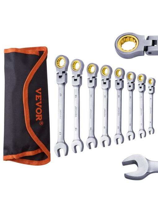 VEVOR 8 Piece Flex Head Ratcheting Wrench Set