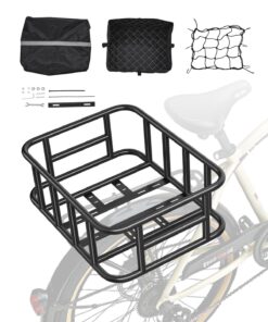 VEVOR Rear Bike Basket with Rainproof Cover