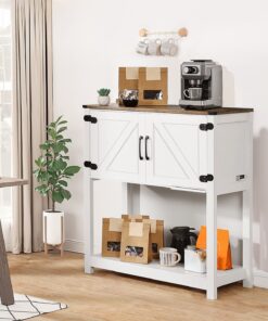 Rustic Brown & White Farmhouse Table
