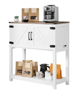 VEVOR 3-Tier Coffee Bar Cabinet with Magnetic Doors