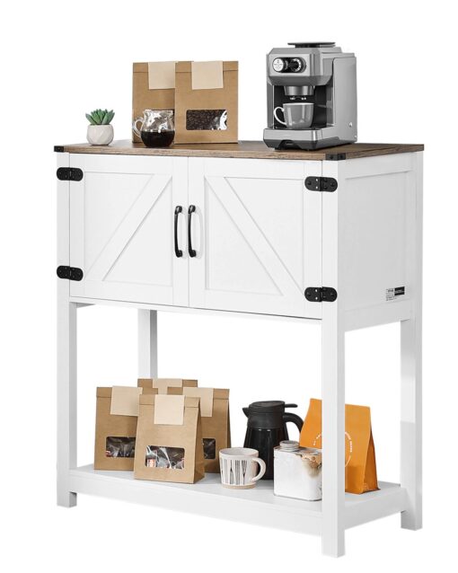 VEVOR 3 Tier Coffee Bar Cabinet with Magnetic Doors