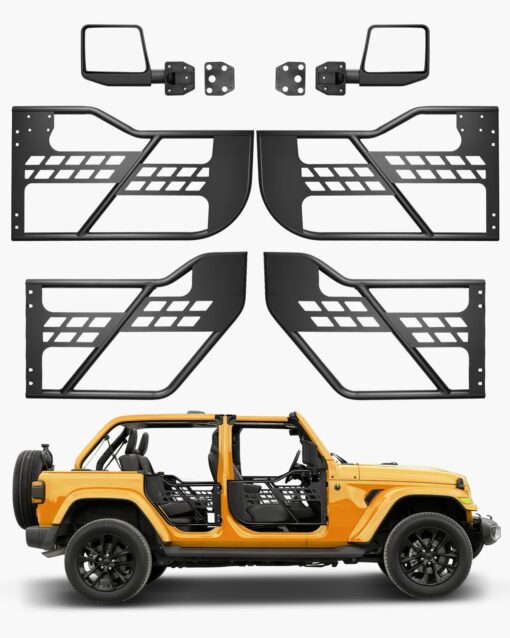 VEVOR 4 Door Tube Doors for Jeep Wrangler JL 20182024 Gladiator JT 20202024