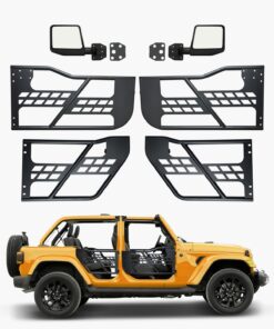 VEVOR 4-Door Steel Tube Doors with Mirrors for 2007–2018 Jeep Wrangler JK
