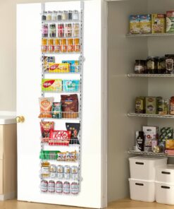 VEVOR 10-Tier Adjustable Over Door Storage Rack – Steel Hanging Organizer for Kitchen